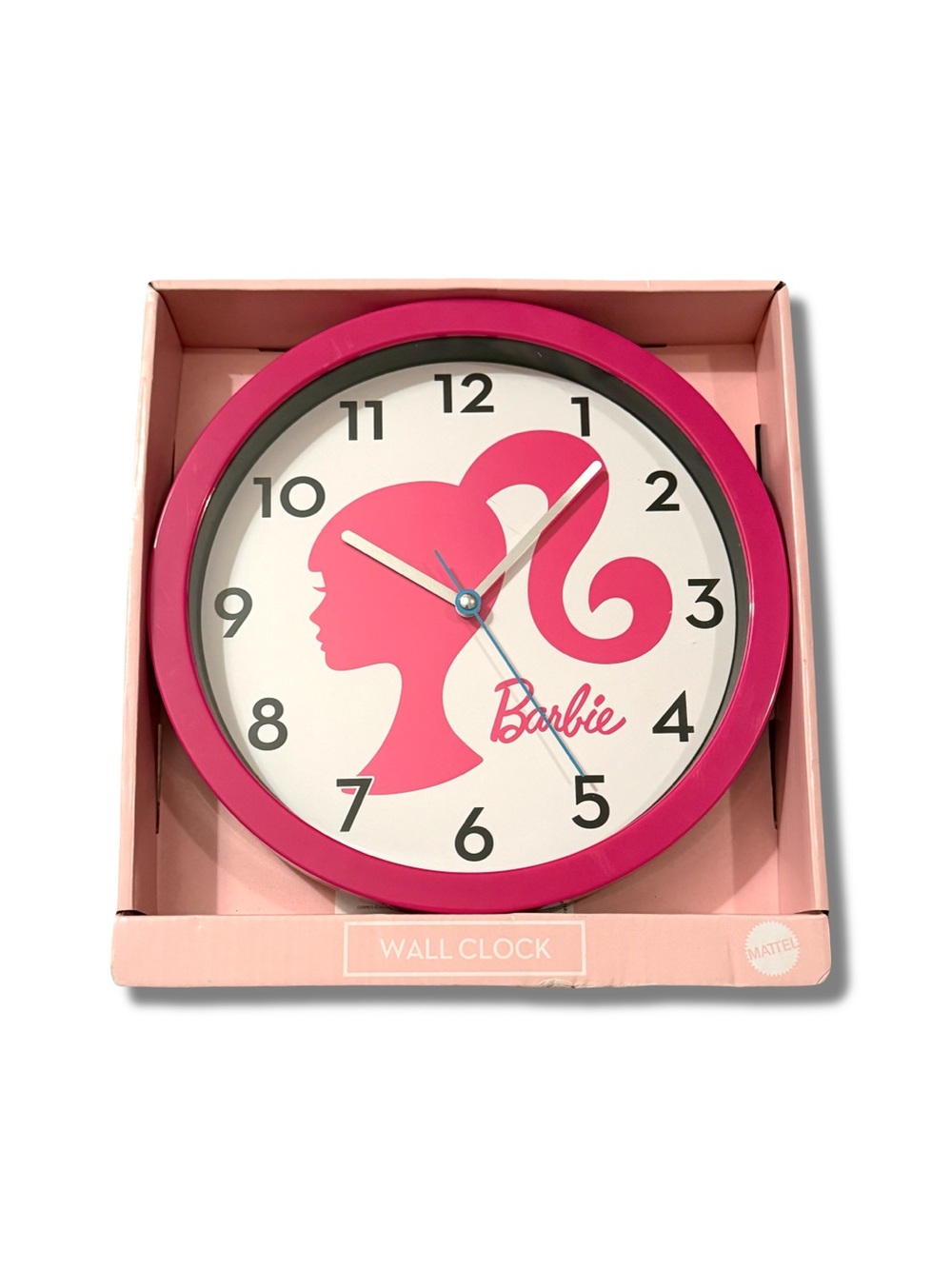 Barbie Hot Pink Wall Clock with Silhouette - Picture 3 of 4